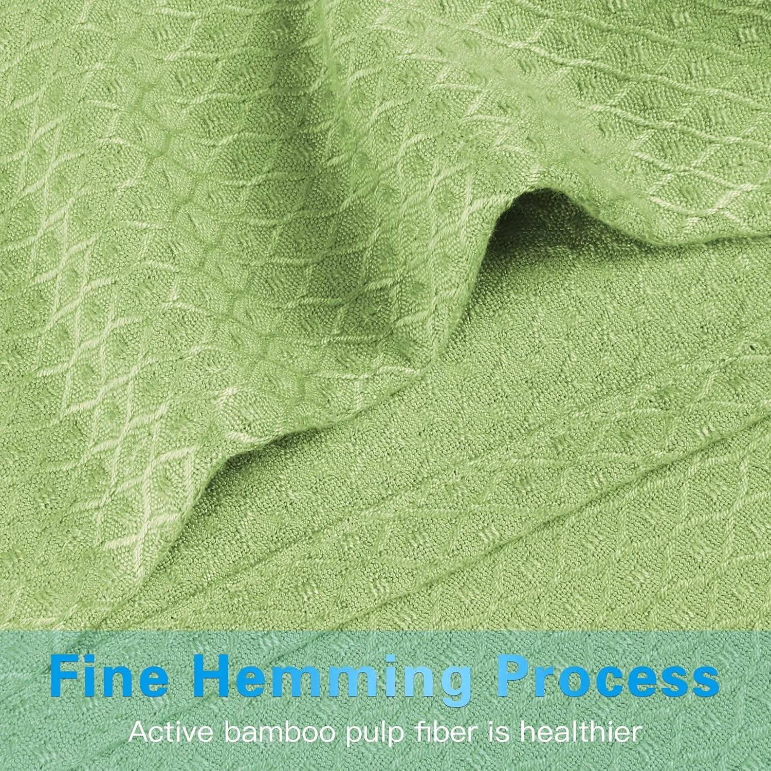 AmyHomie Cooling Blanket, 100% Rayon Derived from Bamboo, Cool Summer Blanket for Hot Sleepers, Soft Comfy Lightweight Blankets for All Seasons(Green, 79×91in)