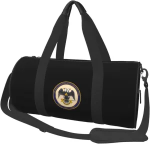 Ancient Accepted Scottish Rite Masonic Convertible Garment Bag with Shoulder Strap, Carry on Garment Duffel Bag for Men Women - Rolling Foldable for Travel Luggage Bags (Black)