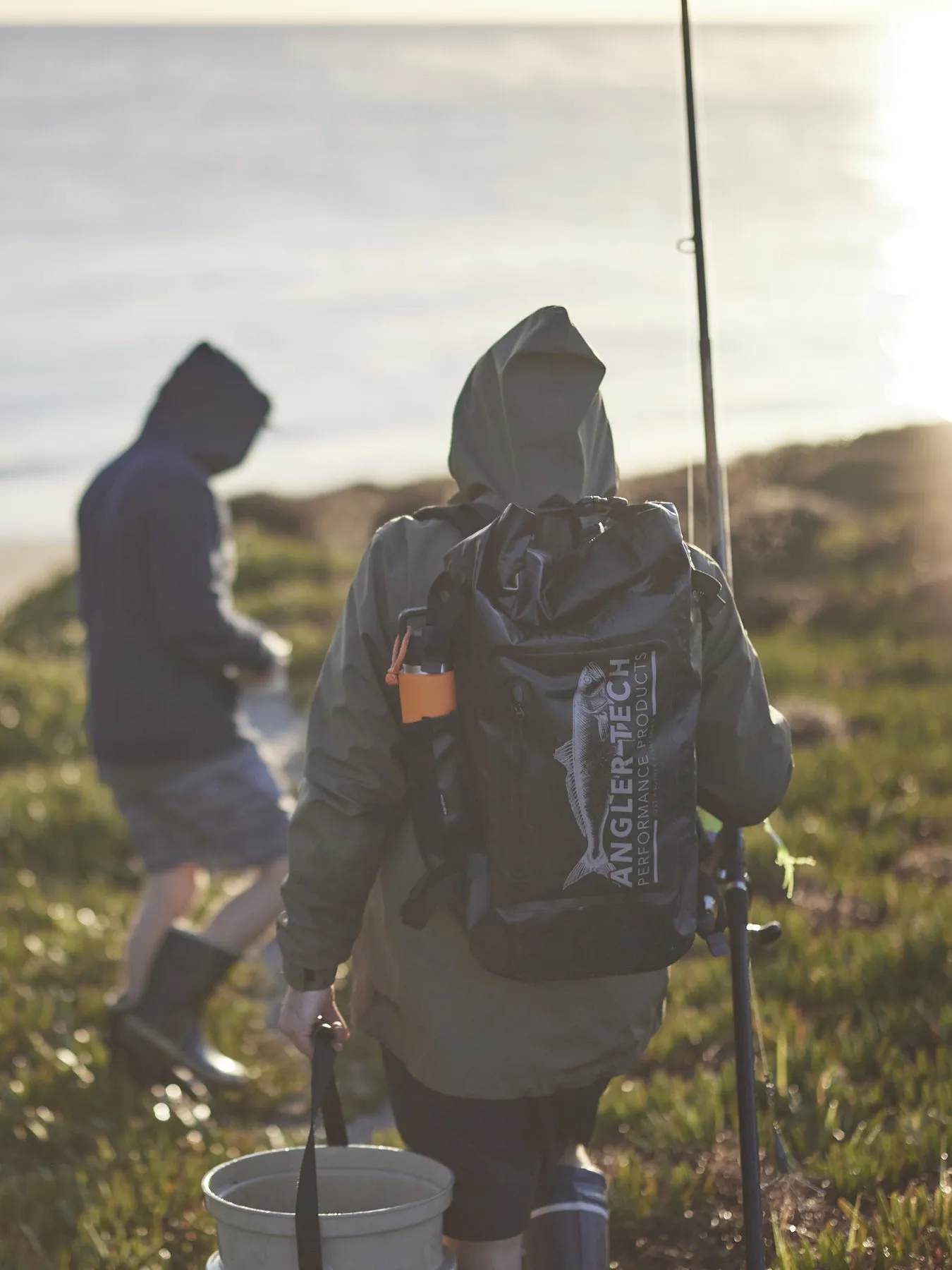 ANGLER TECH DRY BACKPACK - BLACK/GREY