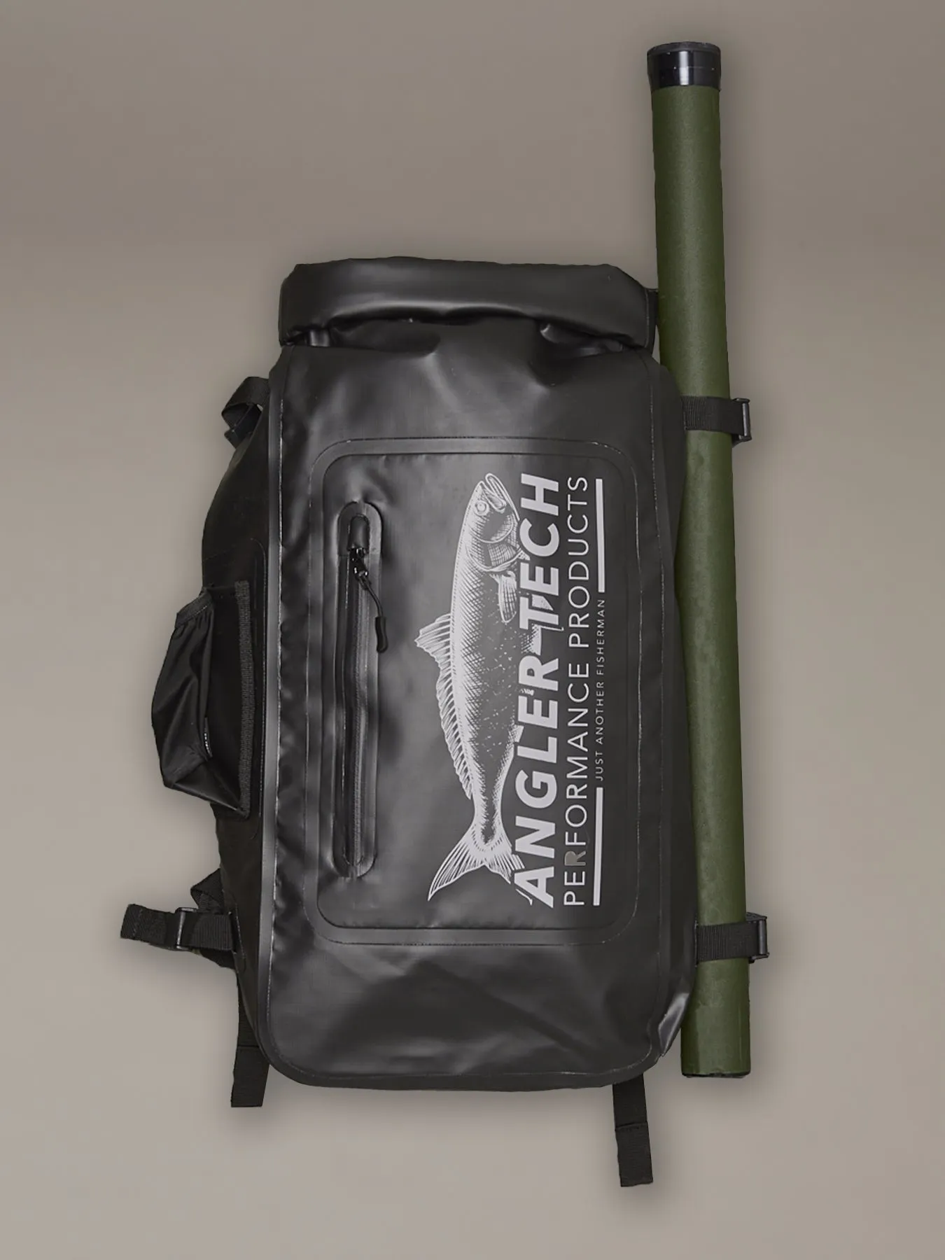 ANGLER TECH DRY BACKPACK - BLACK/GREY