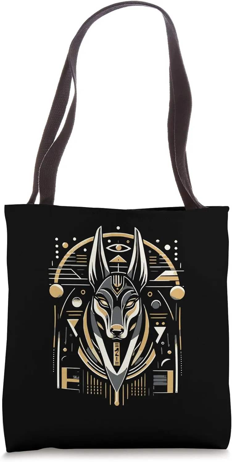 Anubis Portrait Egyptian God of Afterlife Egypt Mythology Tote Bag