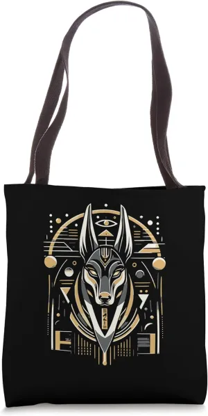 Anubis Portrait Egyptian God of Afterlife Egypt Mythology Tote Bag