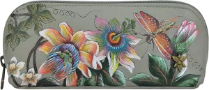 Anuschka Women's Hand-Painted Genuine Leather Medium Zip-Around Eyeglasses & Cosmetic Pouch
