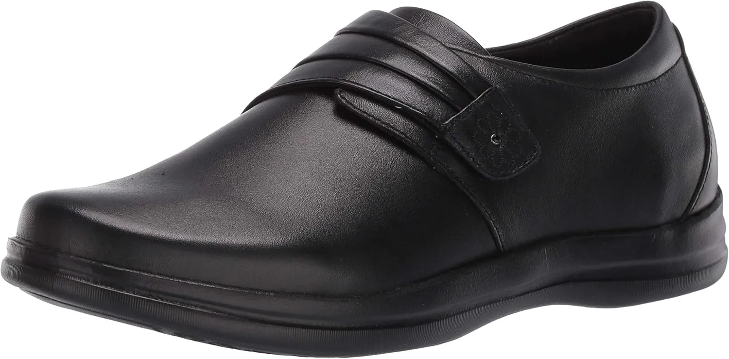 Apex Shoe's A830W Linda Classic Monk Strap, Black, 8.5