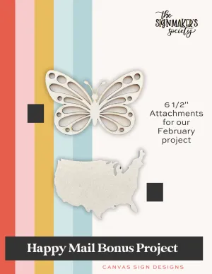 April 2025 Butterfly & America Attachments - Happy Mail Project Kit