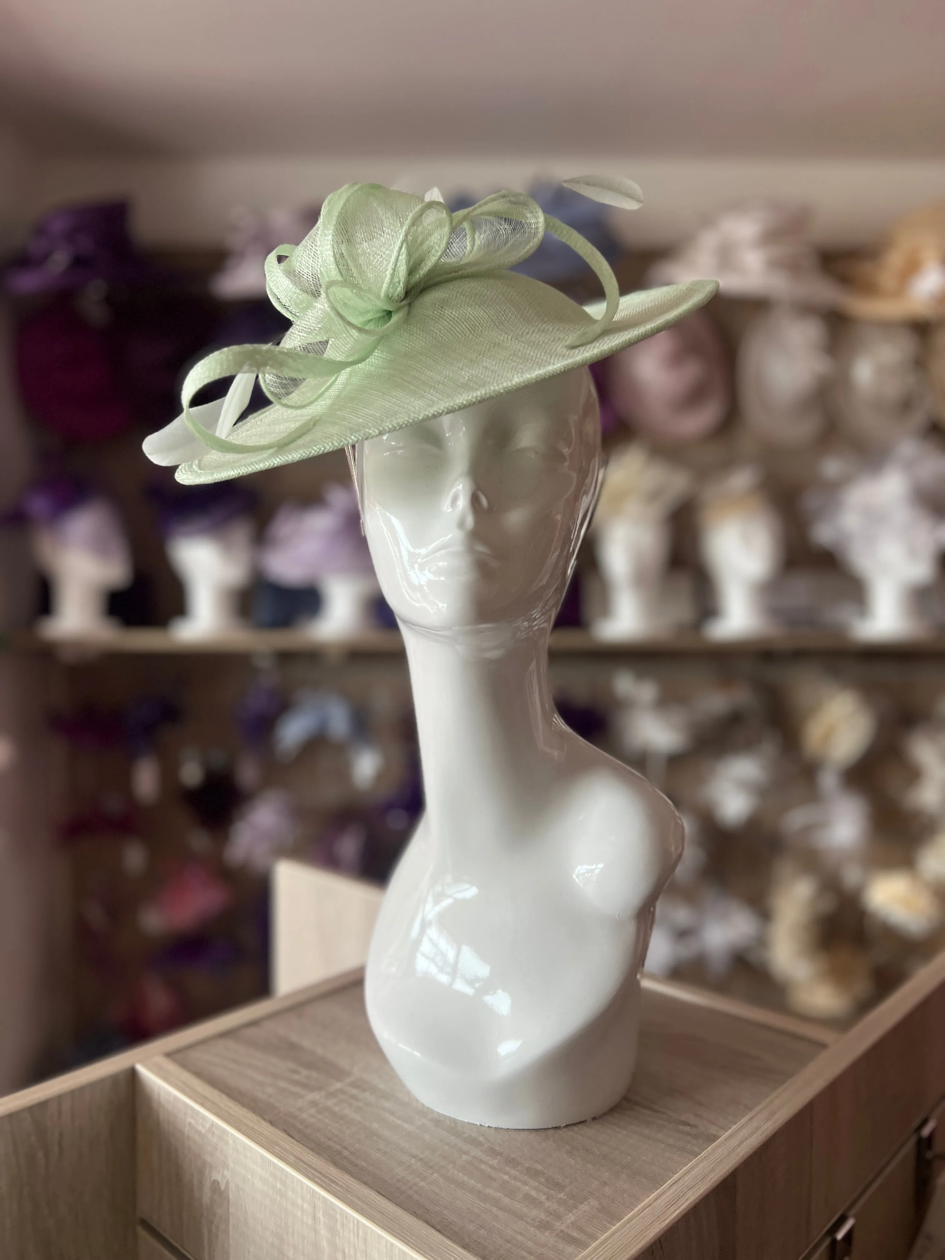 Aqua Teardrop Disc Fascinator