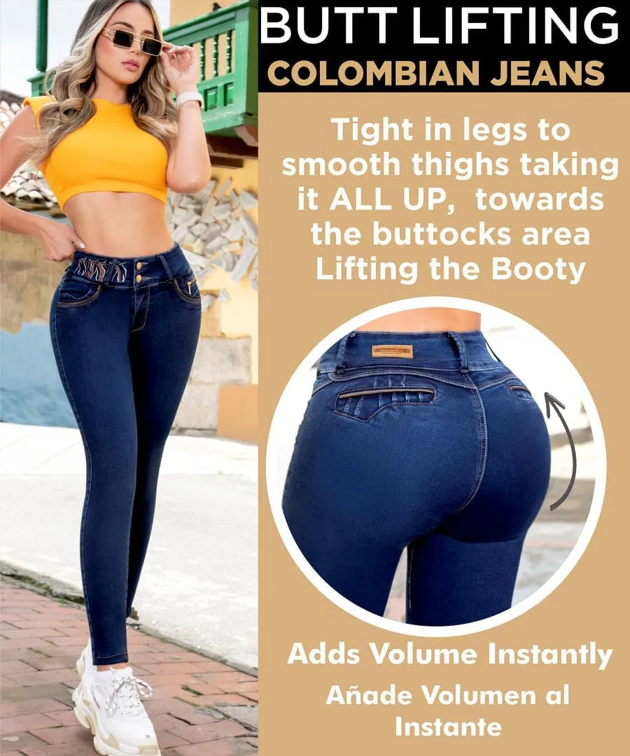 ARANZA Butt Lifting Jeans for Women Mid Rise Colombian Jeans Skinny Levanta Cola Pantalones Colombianos Levanta para Mujer