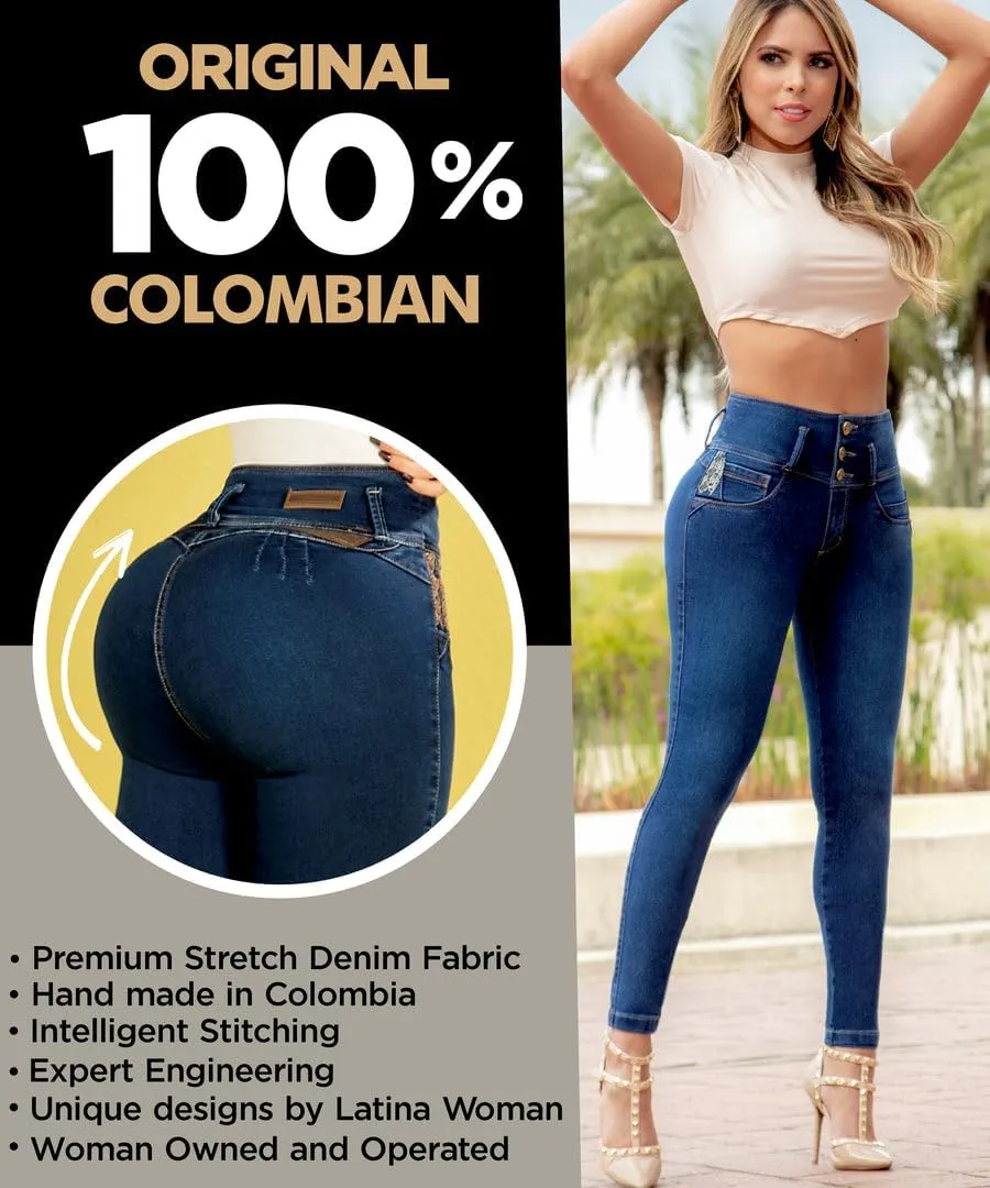 ARANZA High Waist Skinny Butt Lifting Jeans Colombian Stretch Jeans for Women