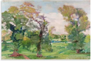 Armando Spadini,Trees in Villa Borghese Poster Print Decorative Painting Canvas Wall Art Living Room Posters Bedroom Painting 24x36inch(60x90cm)