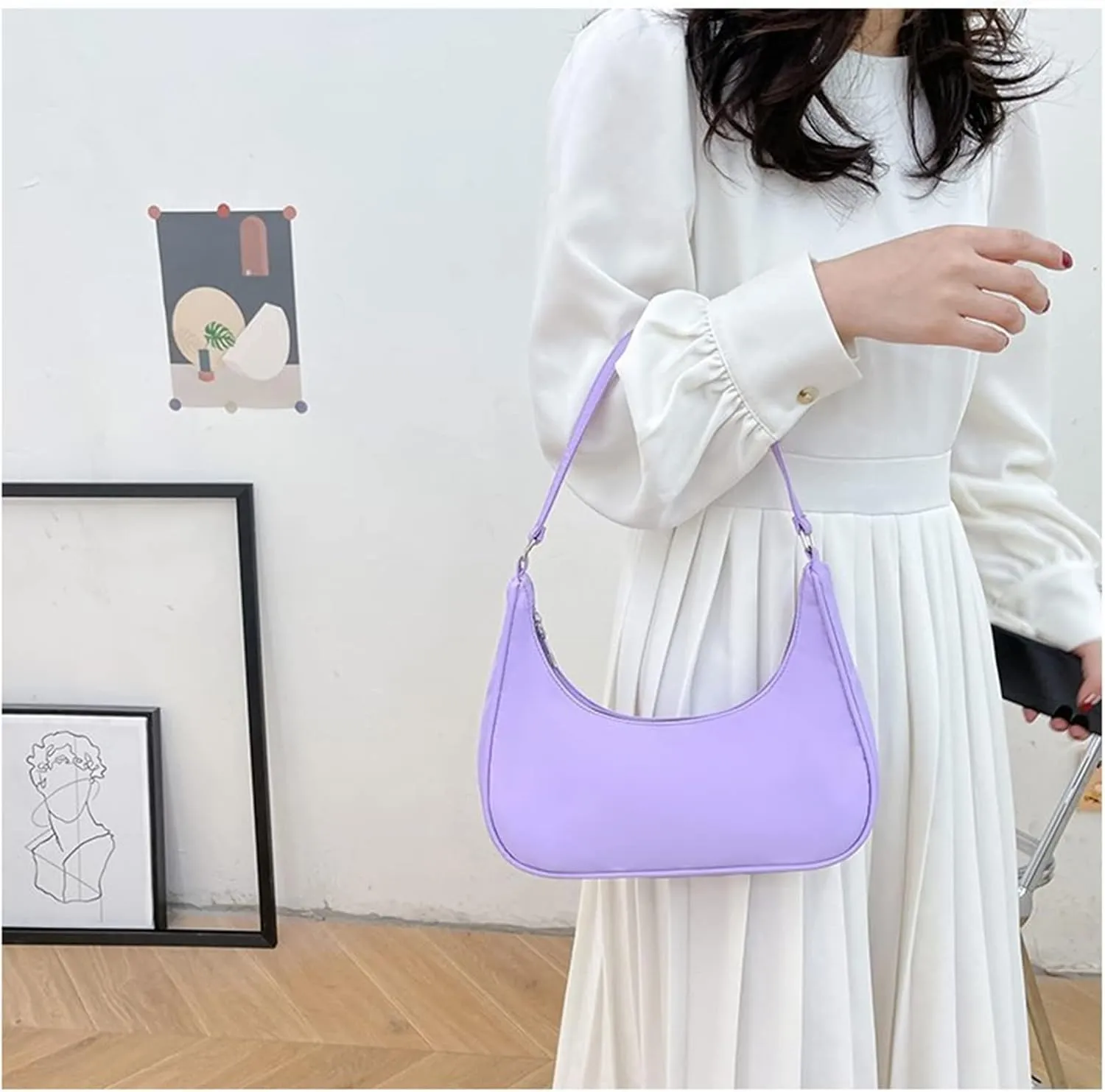 Armpit Purse Fashion Solid Color Shoulder Underarm Bags Purses Handbags Elegant Hobo Bags for Women