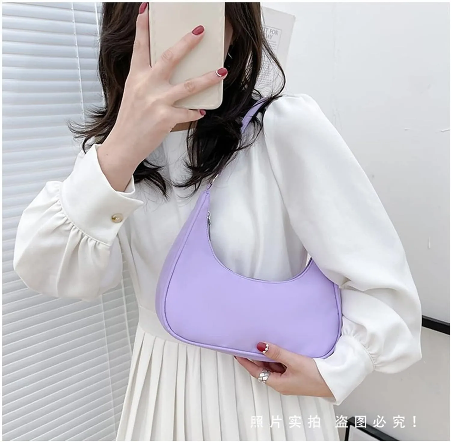 Armpit Purse Fashion Solid Color Shoulder Underarm Bags Purses Handbags Elegant Hobo Bags for Women