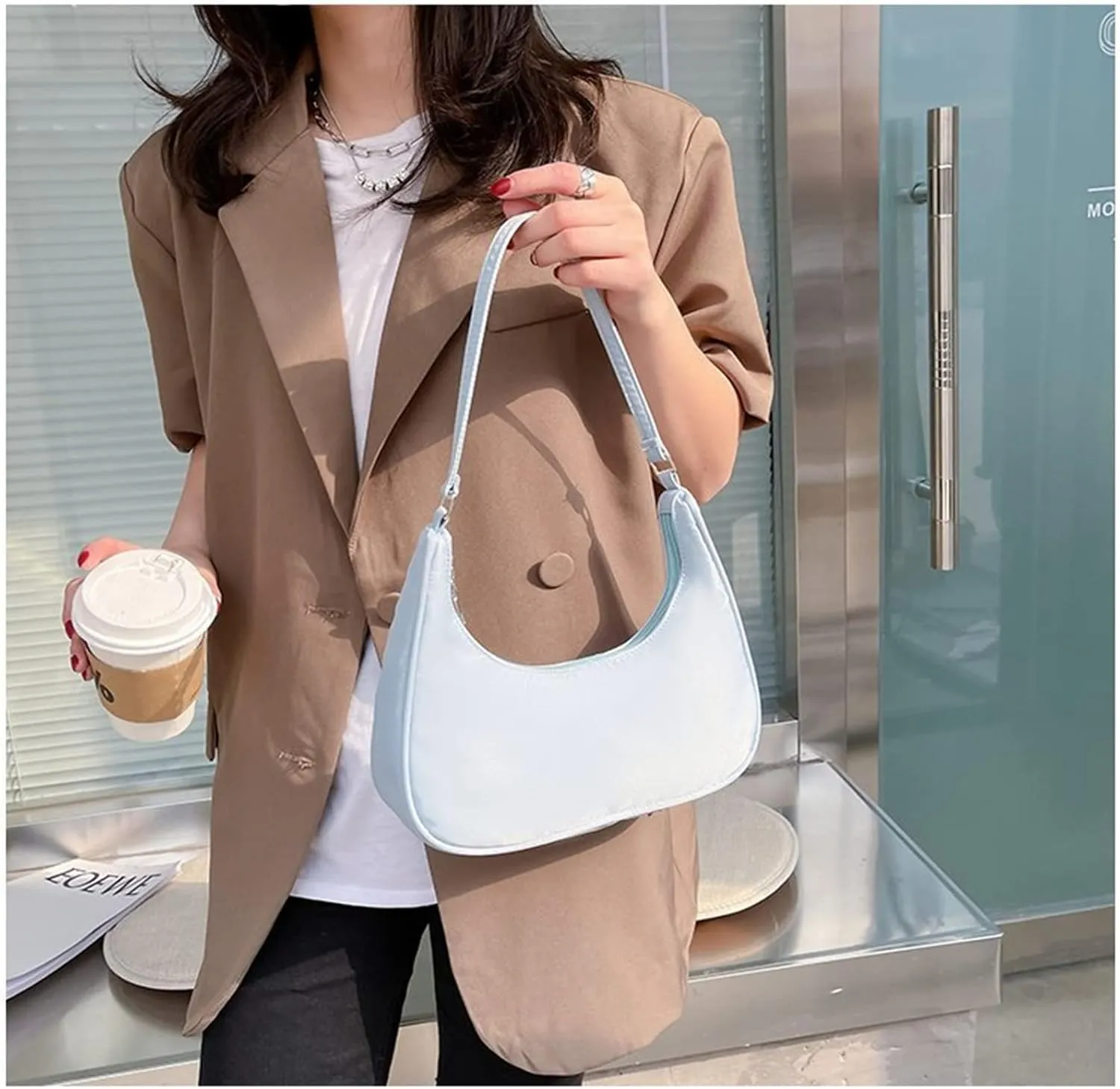 Armpit Purse Fashion Solid Color Shoulder Underarm Bags Purses Handbags Elegant Hobo Bags for Women