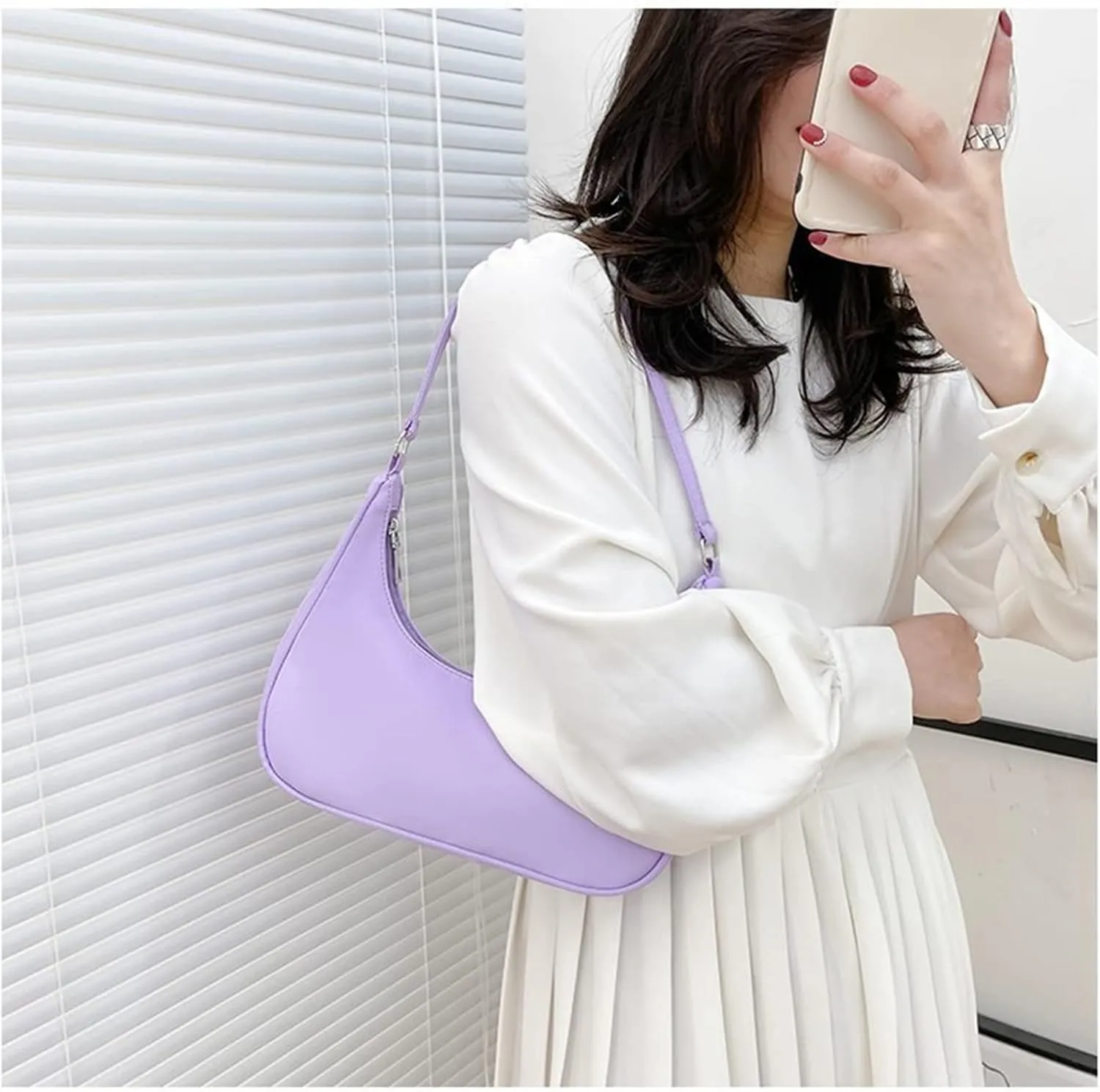 Armpit Purse Fashion Solid Color Shoulder Underarm Bags Purses Handbags Elegant Hobo Bags for Women