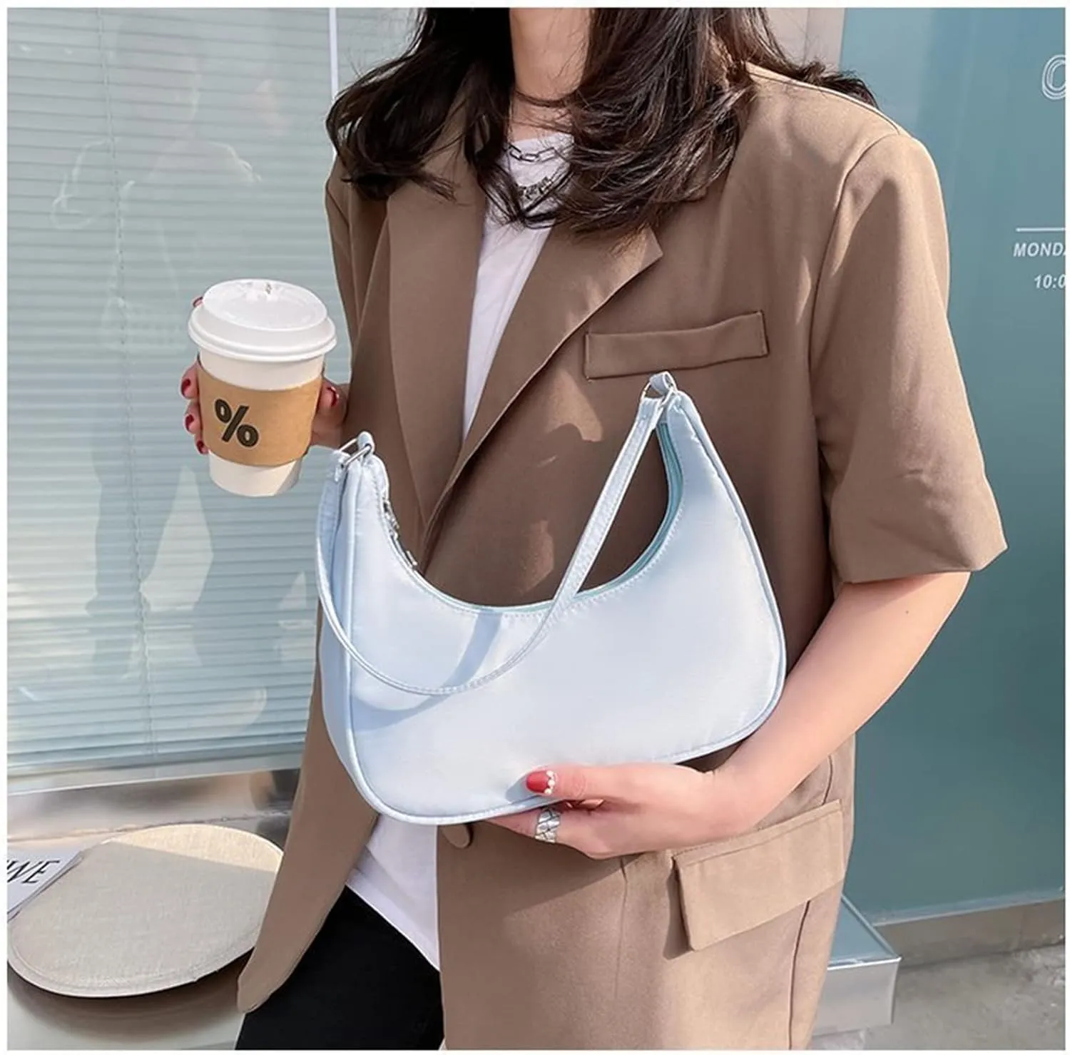 Armpit Purse Fashion Solid Color Shoulder Underarm Bags Purses Handbags Elegant Hobo Bags for Women