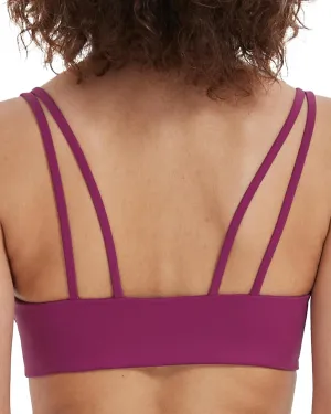 Attifall B/C Cup Low Support Crop Sports Bra Low Impact Camisoles Comfy Spaghetti Strap Yoga Gym Workout Bras