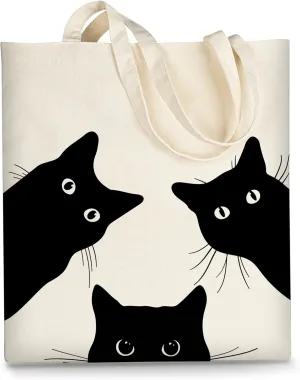 AUSVKAI Canvas Tote Bag Aesthetic for Women, Cute Cloth Cotton Bags for College Shopping Beach Grocery and Trendy Gifts