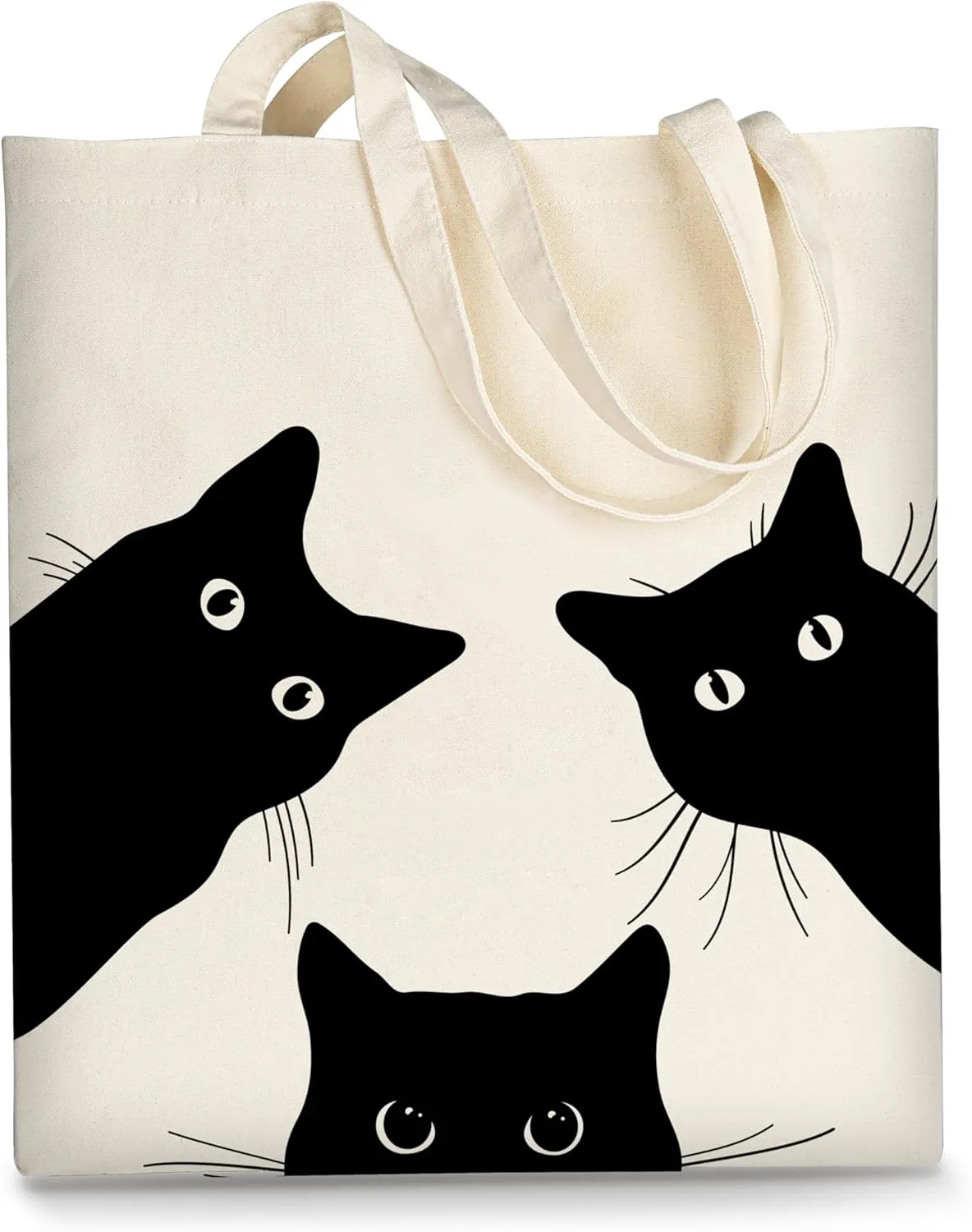 AUSVKAI Canvas Tote Bag Aesthetic for Women, Cute Cloth Cotton Bags for College Shopping Beach Grocery and Trendy Gifts