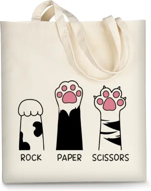 AUSVKAI Canvas Tote Bag Aesthetic for Women, Cute Reusable Cloth Cotton Bags for College Shopping Beach Grocery Trendy Gifts