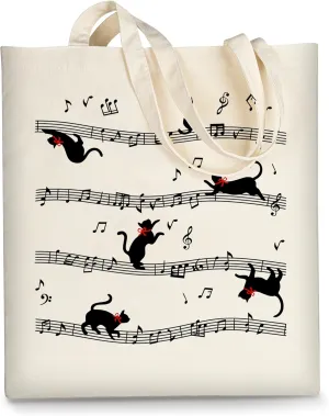 AUSVKAI Canvas Tote Bag Aesthetic for Women, Cute Reusable Cloth Cotton Bags for college Shopping Beach Grocery Trendy Gifts