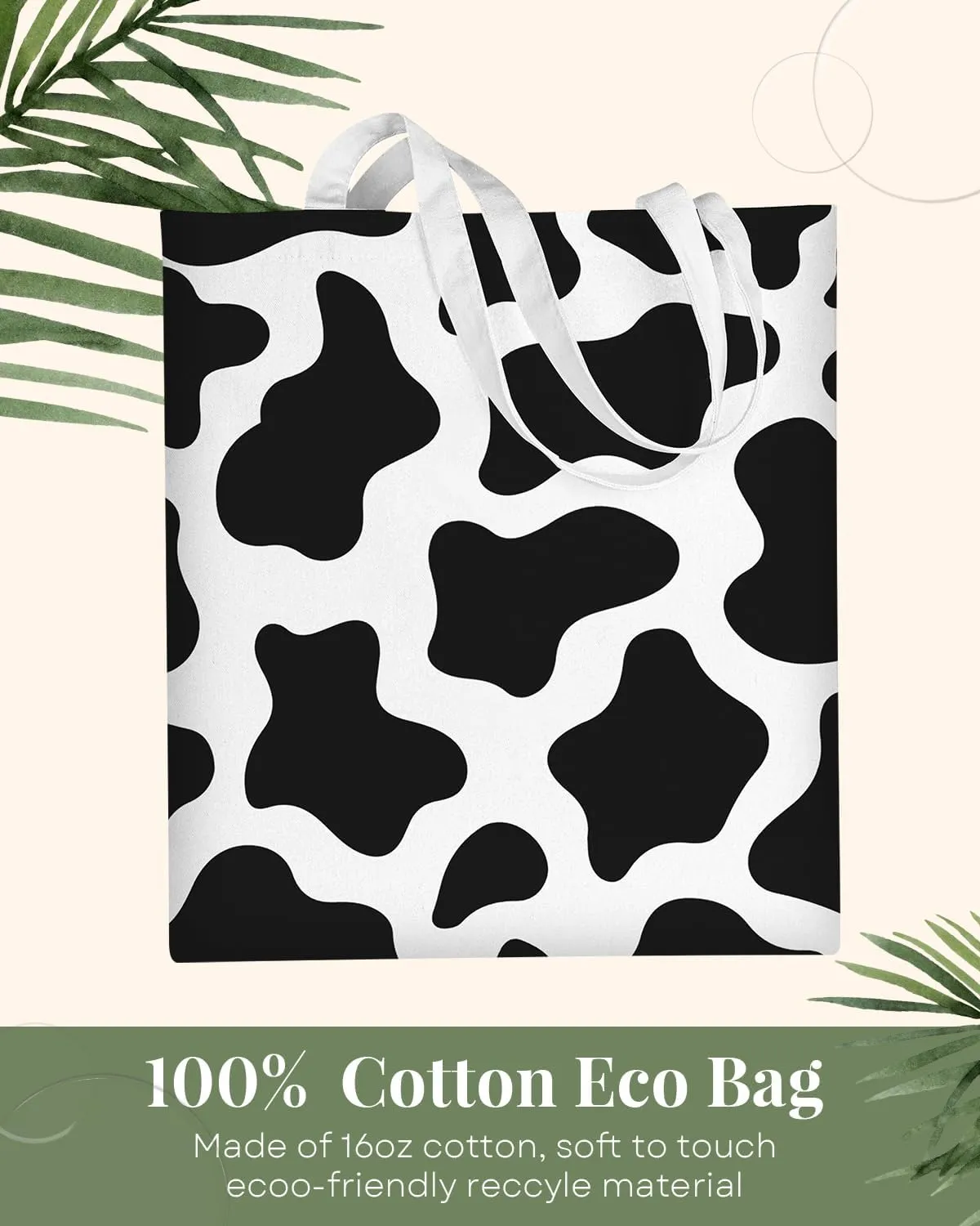 AUSVKAI Canvas Tote Bag Aesthetic for Women, Cute Reusable Cloth Cotton Bags for College Shopping Beach Grocery Trendy Gifts
