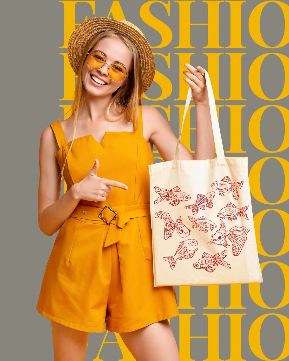 AUSVKAI Canvas Tote Bag Aesthetic for Women, Cute Reusable Cloth Cotton Bags for college Shopping Beach Grocery Trendy Gifts