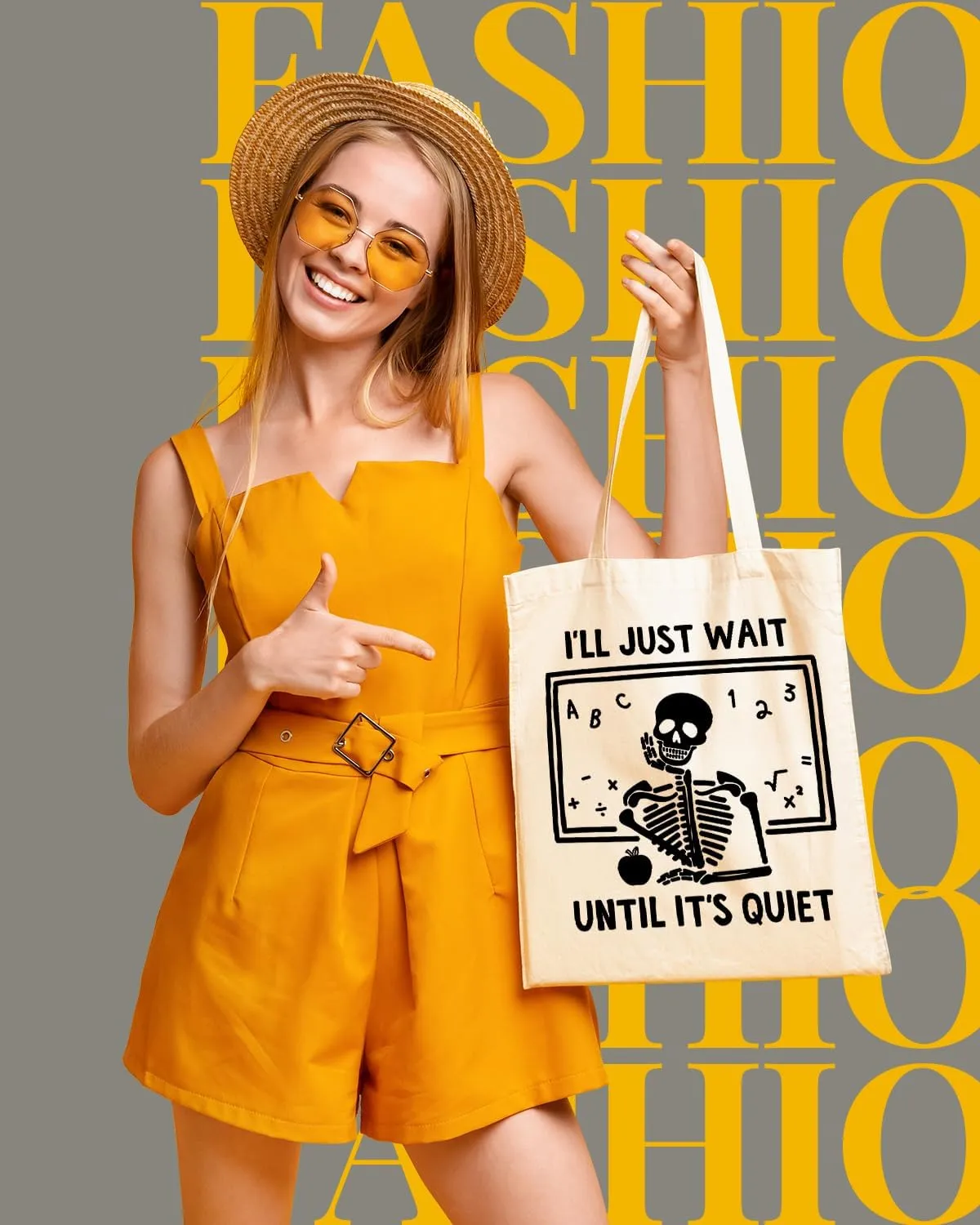 AUSVKAI Canvas Tote Bag Aesthetic for Women, Cute Reusable Cloth Cotton Bags for College Shopping Beach Grocery Trendy Gifts