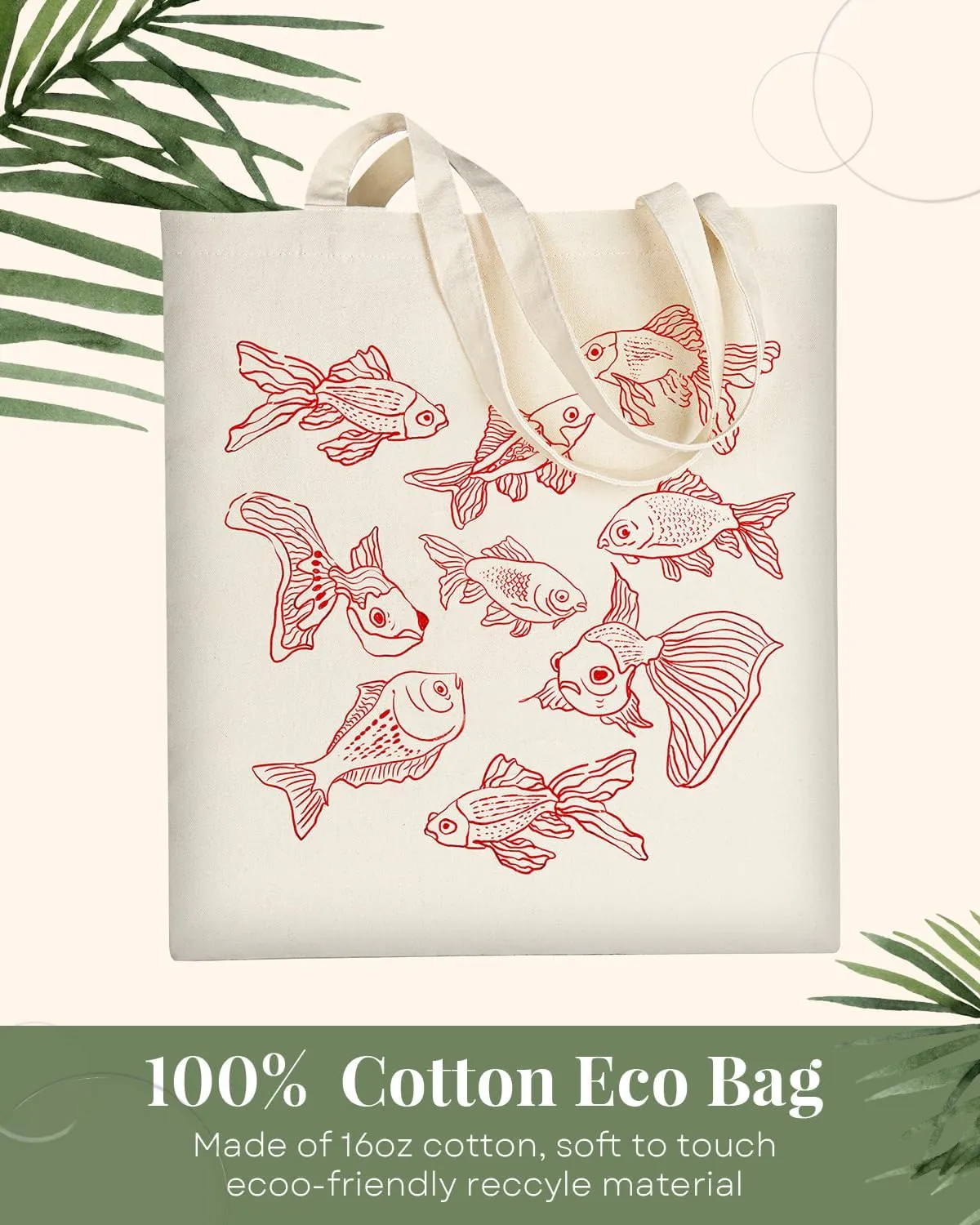 AUSVKAI Canvas Tote Bag Aesthetic for Women, Cute Reusable Cloth Cotton Bags for college Shopping Beach Grocery Trendy Gifts
