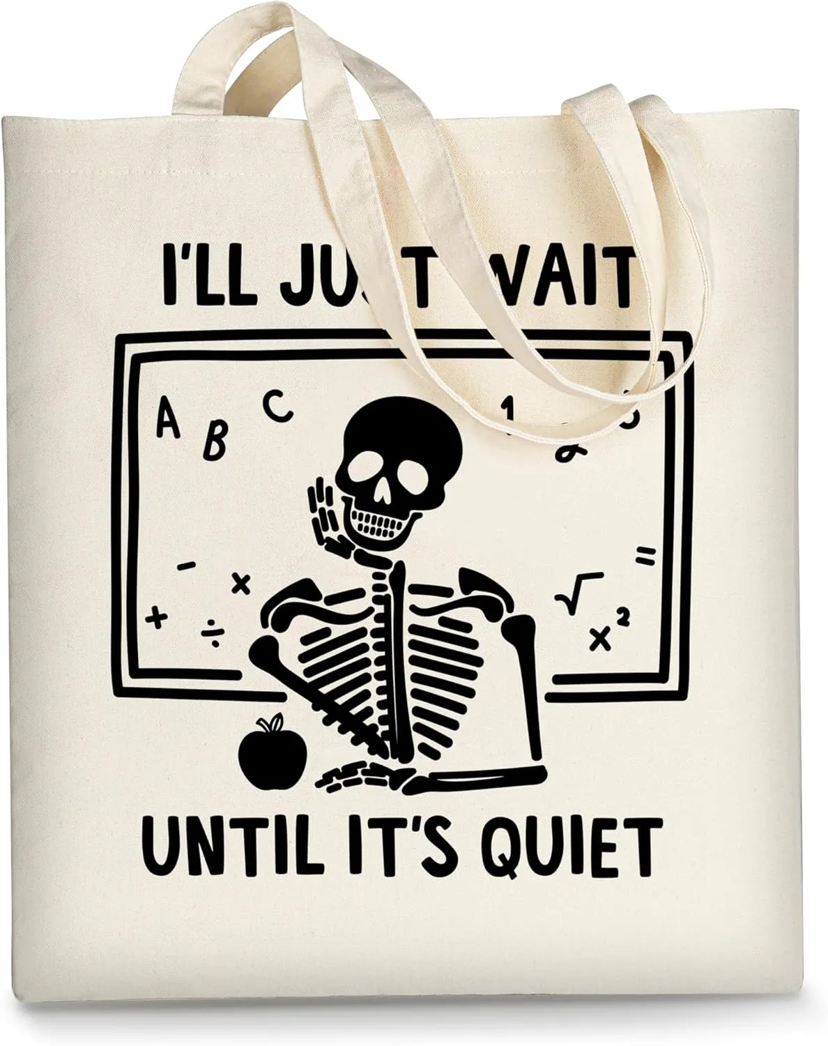 AUSVKAI Canvas Tote Bag Aesthetic for Women, Cute Reusable Cloth Cotton Bags for College Shopping Beach Grocery Trendy Gifts