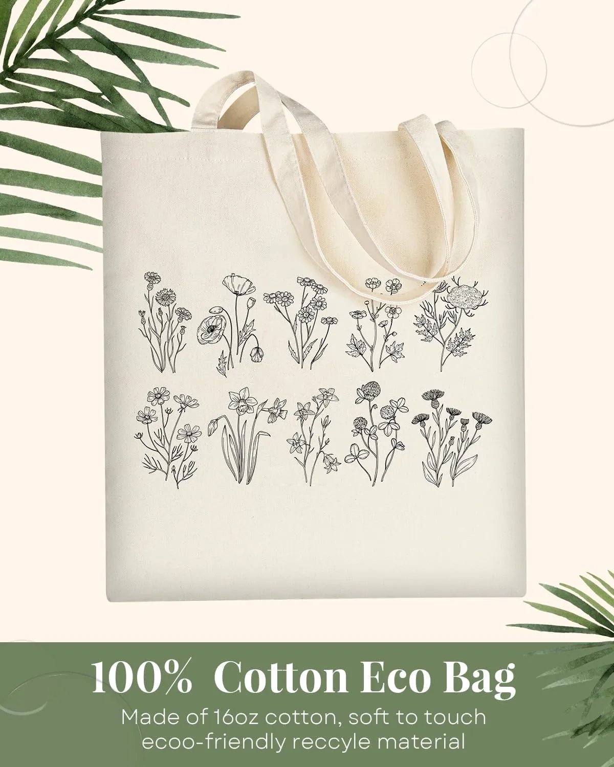 AUSVKAI Canvas Tote Bag Aesthetic for Women, Cute Reusable Cloth Cotton Bags for College Shopping Beach Grocery Trendy Gifts