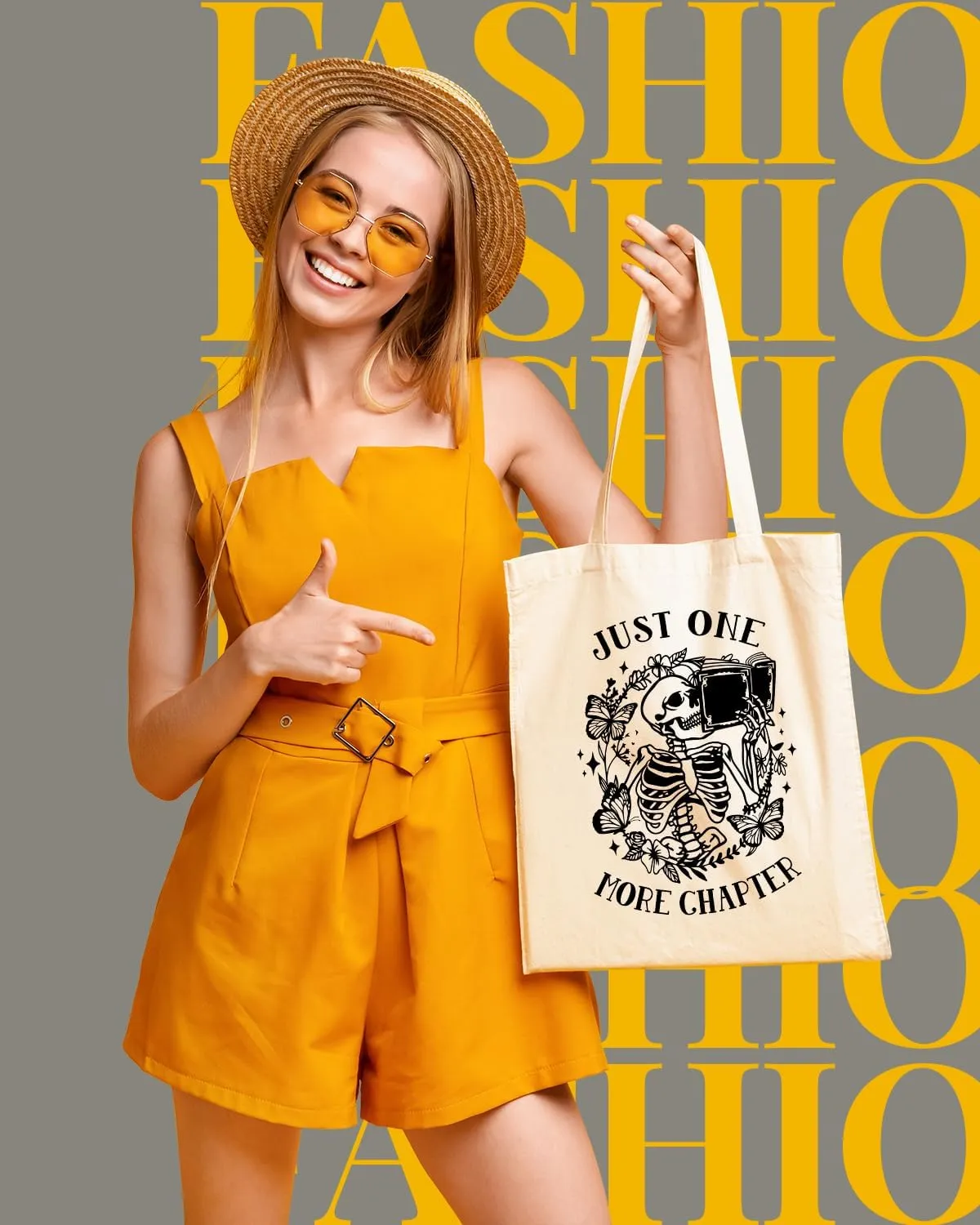 AUSVKAI Canvas Tote Bag for Women, Aesthetic Cute Grocery Grocery Reusable Cotton Gift Bag for Shooping Beach Trendy Gifts