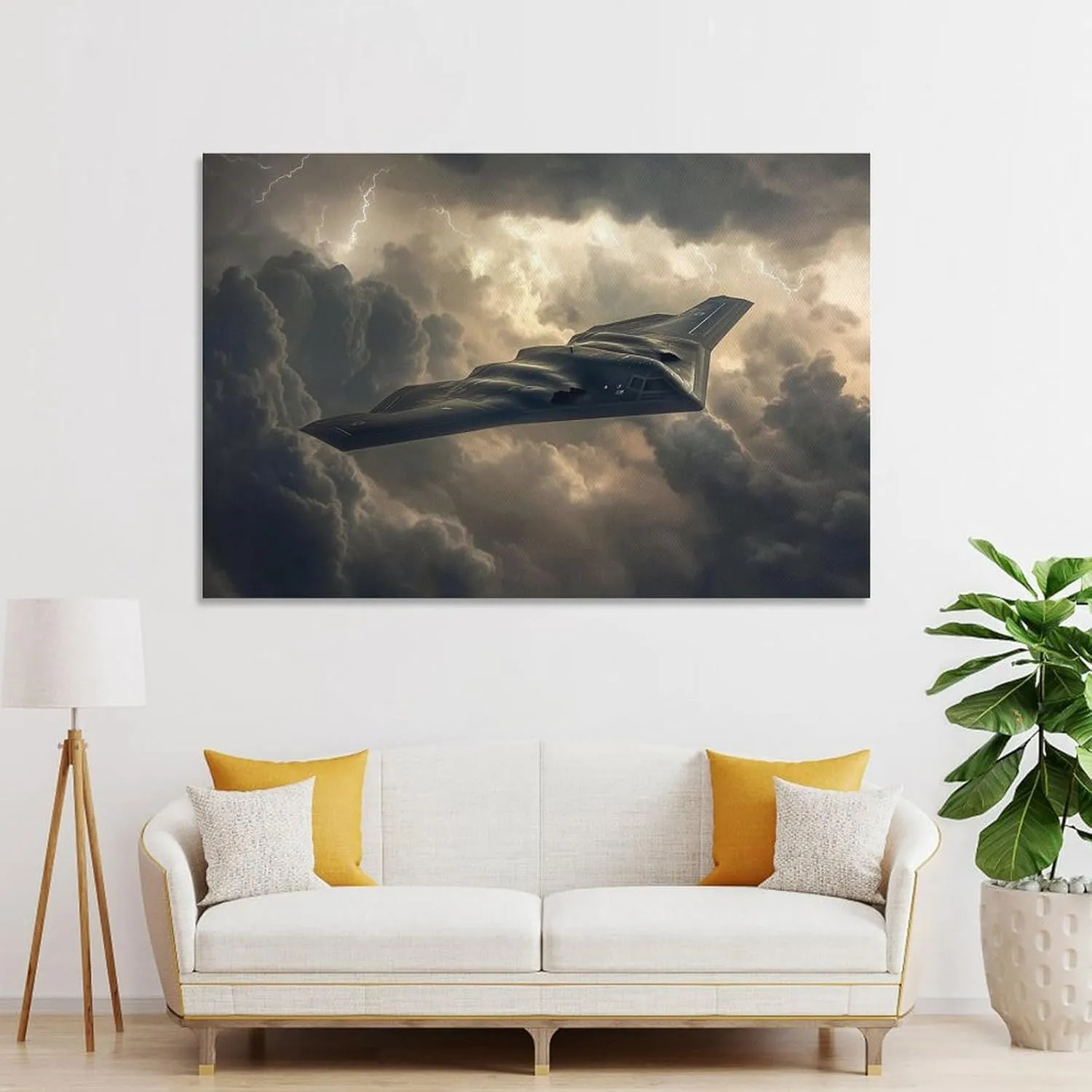 Aviation Wall Decor Northrop-Grumman B-2 Spirit Bomber Art Print Poster (15) Art Poster Canvas Painting Decor Wall Print Photo Home Modern Decorative Posters Framed/Unframed 20x30inch(50x75cm)