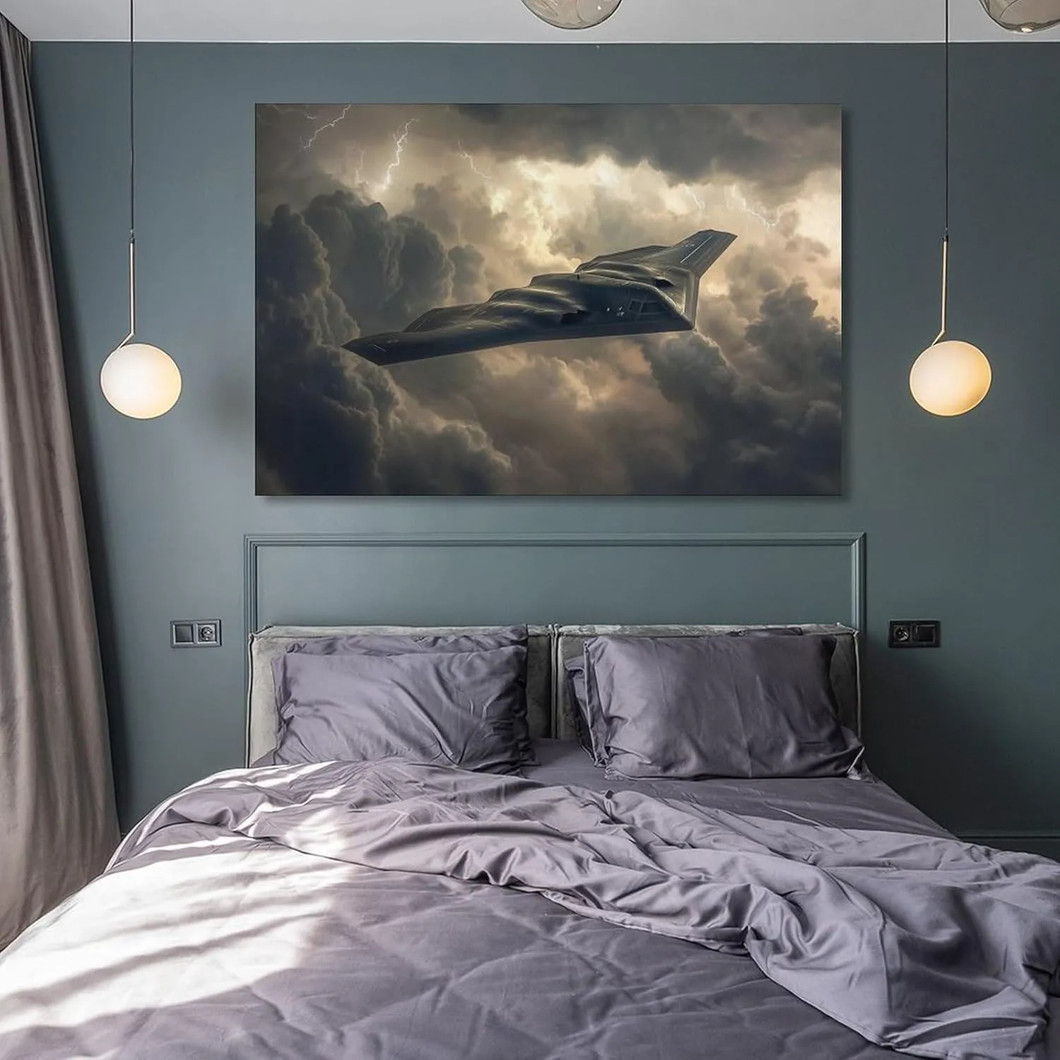 Aviation Wall Decor Northrop-Grumman B-2 Spirit Bomber Art Print Poster (15) Art Poster Canvas Painting Decor Wall Print Photo Home Modern Decorative Posters Framed/Unframed 20x30inch(50x75cm)