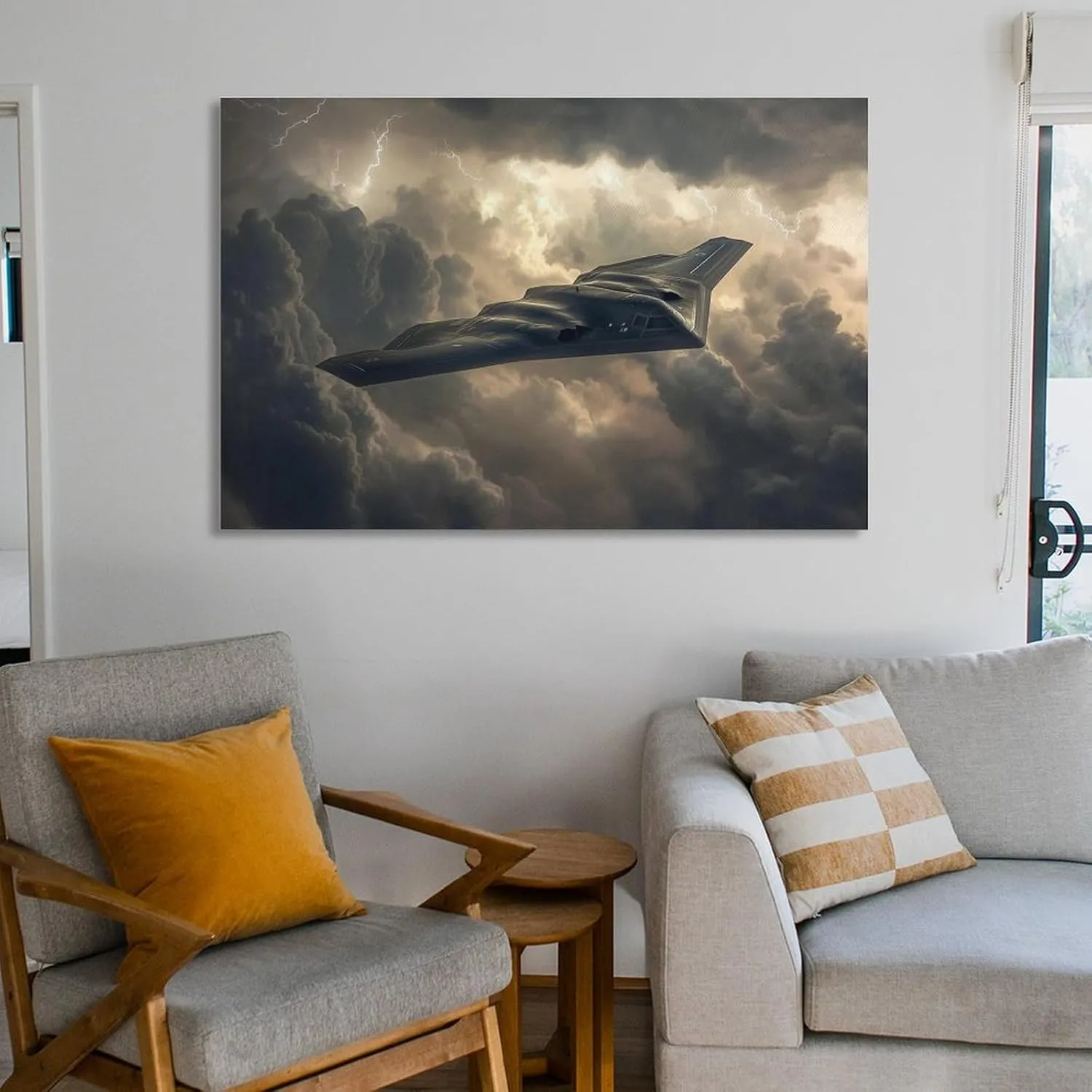Aviation Wall Decor Northrop-Grumman B-2 Spirit Bomber Art Print Poster (15) Art Poster Canvas Painting Decor Wall Print Photo Home Modern Decorative Posters Framed/Unframed 20x30inch(50x75cm)