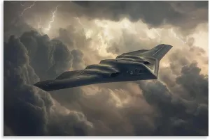 Aviation Wall Decor Northrop-Grumman B-2 Spirit Bomber Art Print Poster (15) Art Poster Canvas Painting Decor Wall Print Photo Home Modern Decorative Posters Framed/Unframed 20x30inch(50x75cm)
