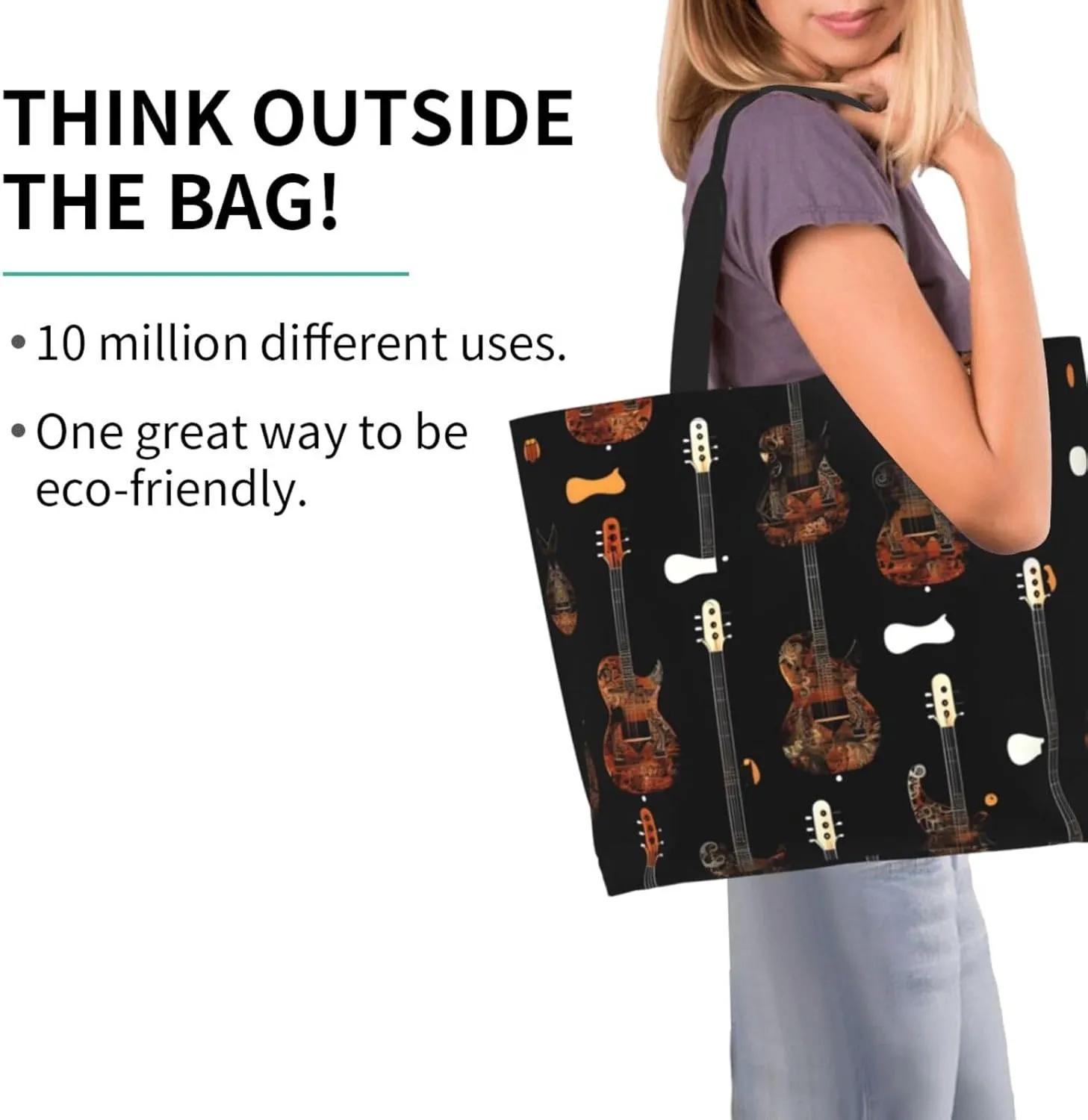 Baby Blue Heart Print Shoulder Bag For Women Shopping Bags Tote Bag Large Storage Handbag Grocery Bags For Travel Work