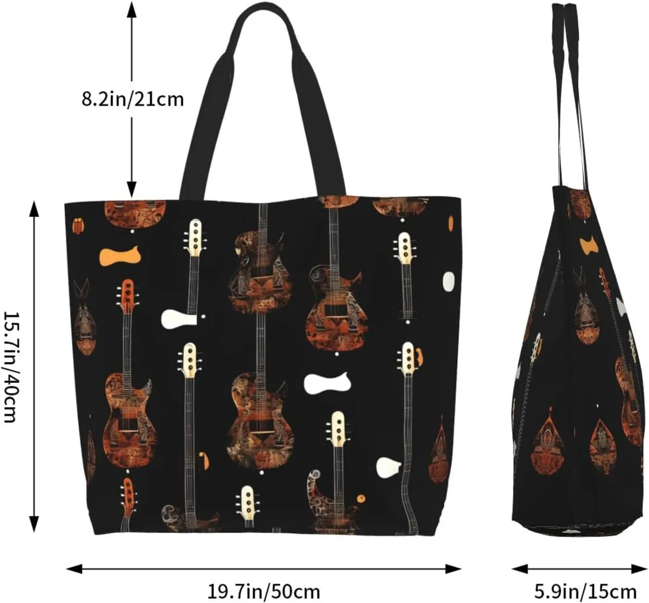 Baby Blue Heart Print Shoulder Bag For Women Shopping Bags Tote Bag Large Storage Handbag Grocery Bags For Travel Work