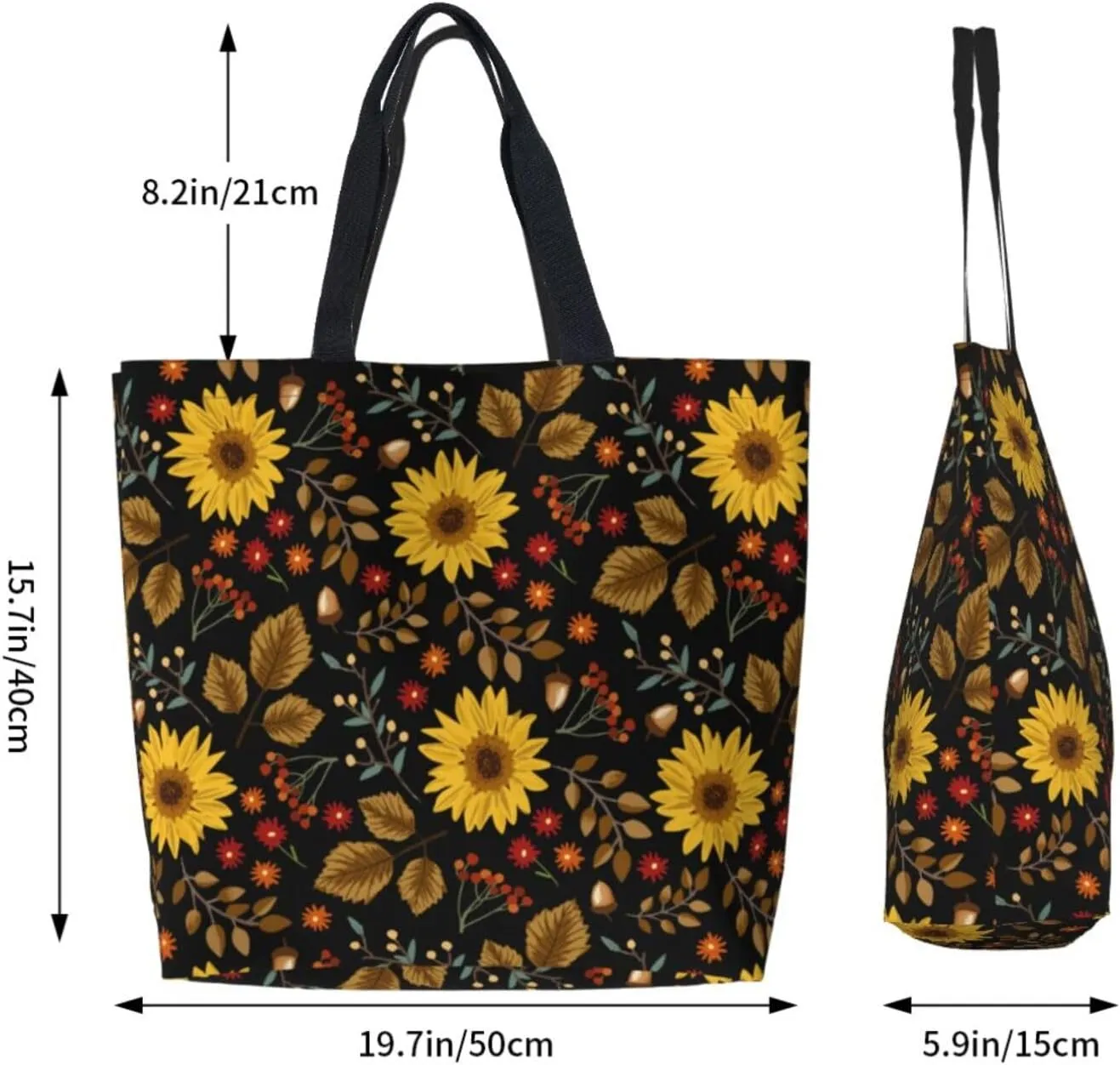 Baby Chicks Reusable Grocery bags Big Capacity Shopping Bag Canvas Shoulder Tote Handbag for Women Girls