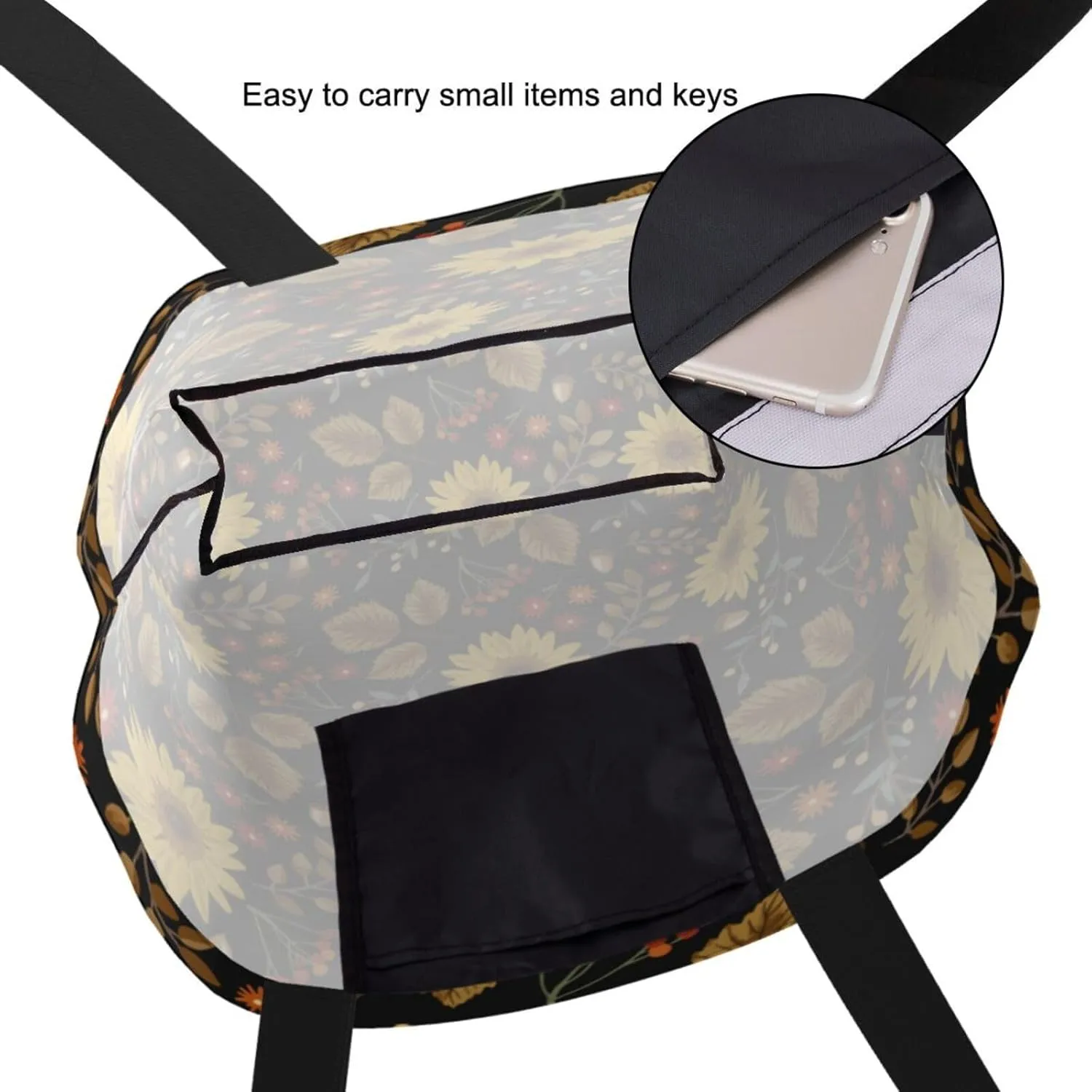 Baby Chicks Reusable Grocery bags Big Capacity Shopping Bag Canvas Shoulder Tote Handbag for Women Girls