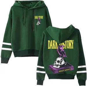 Bailey Sarian Dark History Merch Pullover Hoodies Pocketless Parallel Bars Sleeve Streetwear Sweatshirts
