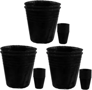 balacoo Vegetable Nursery Bag 300 Pcs Grow Bag Garden Planting Bag Flower Strawberry Plants Transplant Pots Nursery Bag Vegetable Grow Sack Tomatoes Planter Bonsai Bag Black or Pe Tea Bag, Blackx3pcs