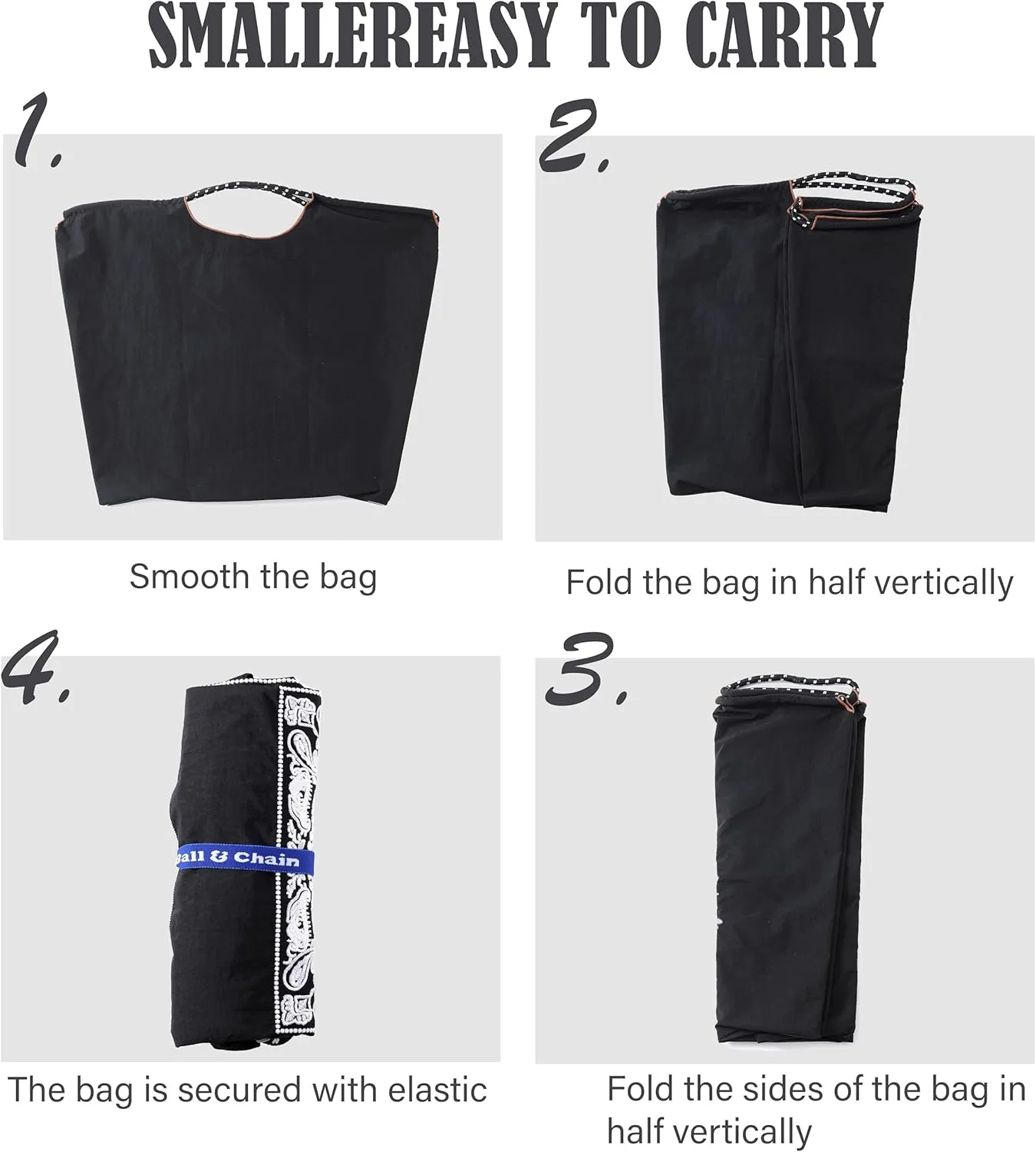 Ball&Chain Embroidery Initial Nylon Tote Bag,Personalized Present Suitable for Travel,Beach,is a Great Gift Women, Mom