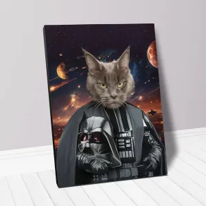 BATH EVADER IN SPACE - Darth Vader & Star Wars Inspired Custom Pet Portrait Canvas