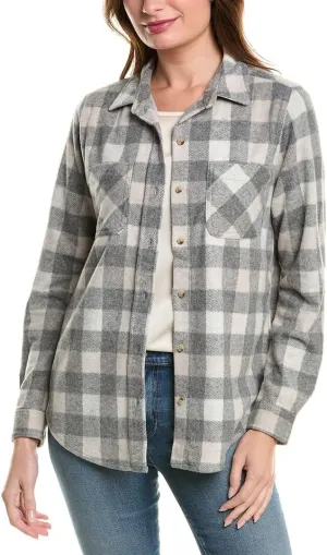 Beachlunchlounge Button Front Shirt Jacket