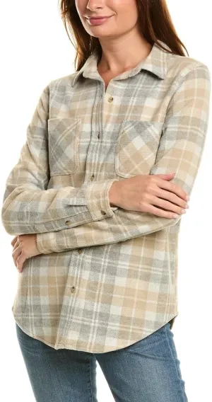 Beachlunchlounge Button Front Shirt Jacket