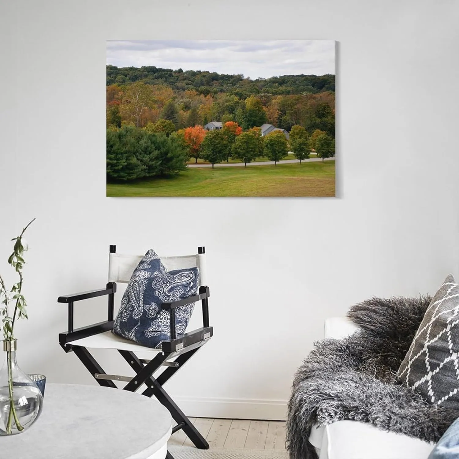Beautiful Golden Autumn at Storm King Park, Catskill Mountains & Hudson Valley New York Canvas Print Canvas Wall Art Print Poster For Home School Office Decor Frame-style 16x24inch(40x60cm)