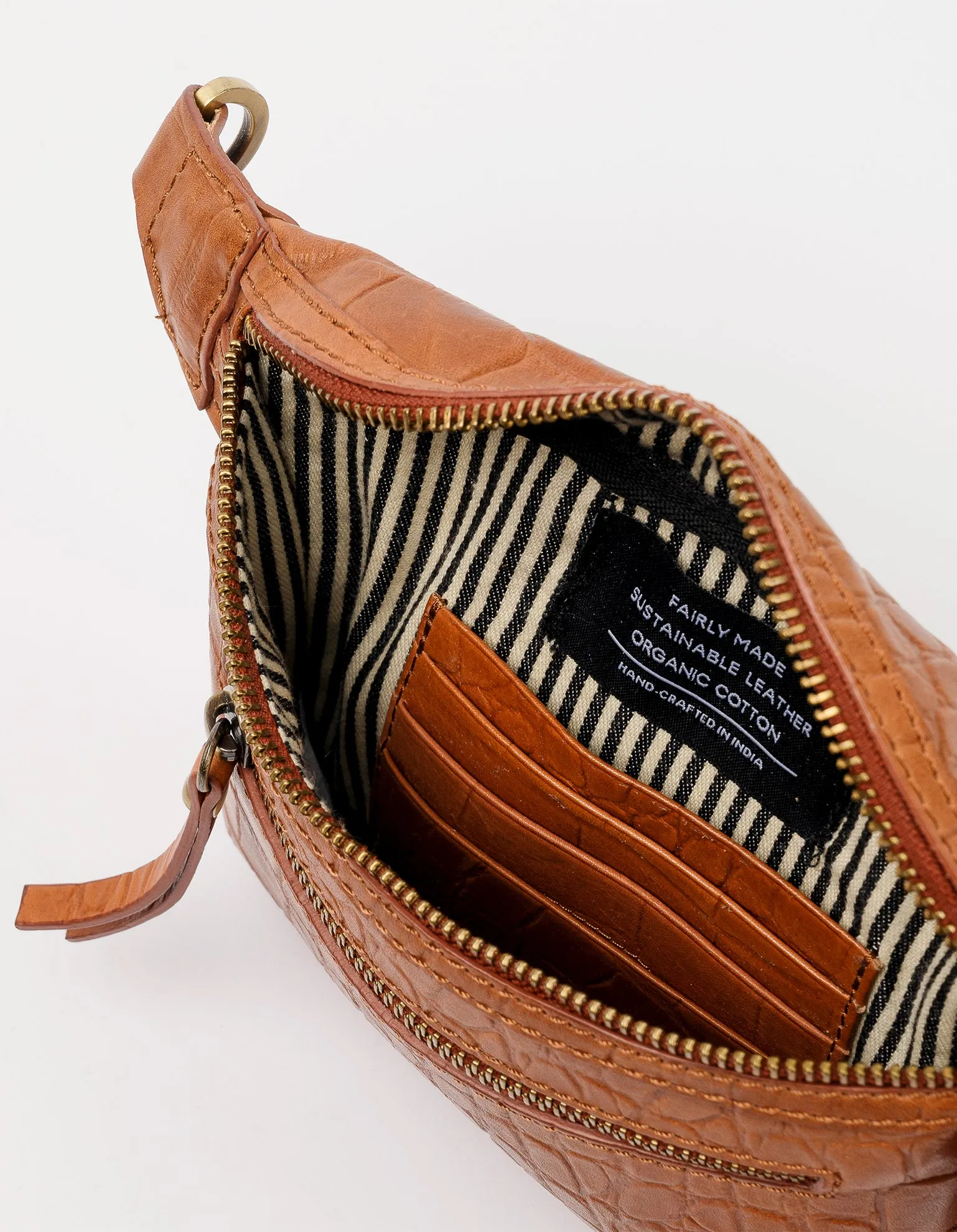 Beck's Bum Bag - Wild Oak Soft Grain Croco