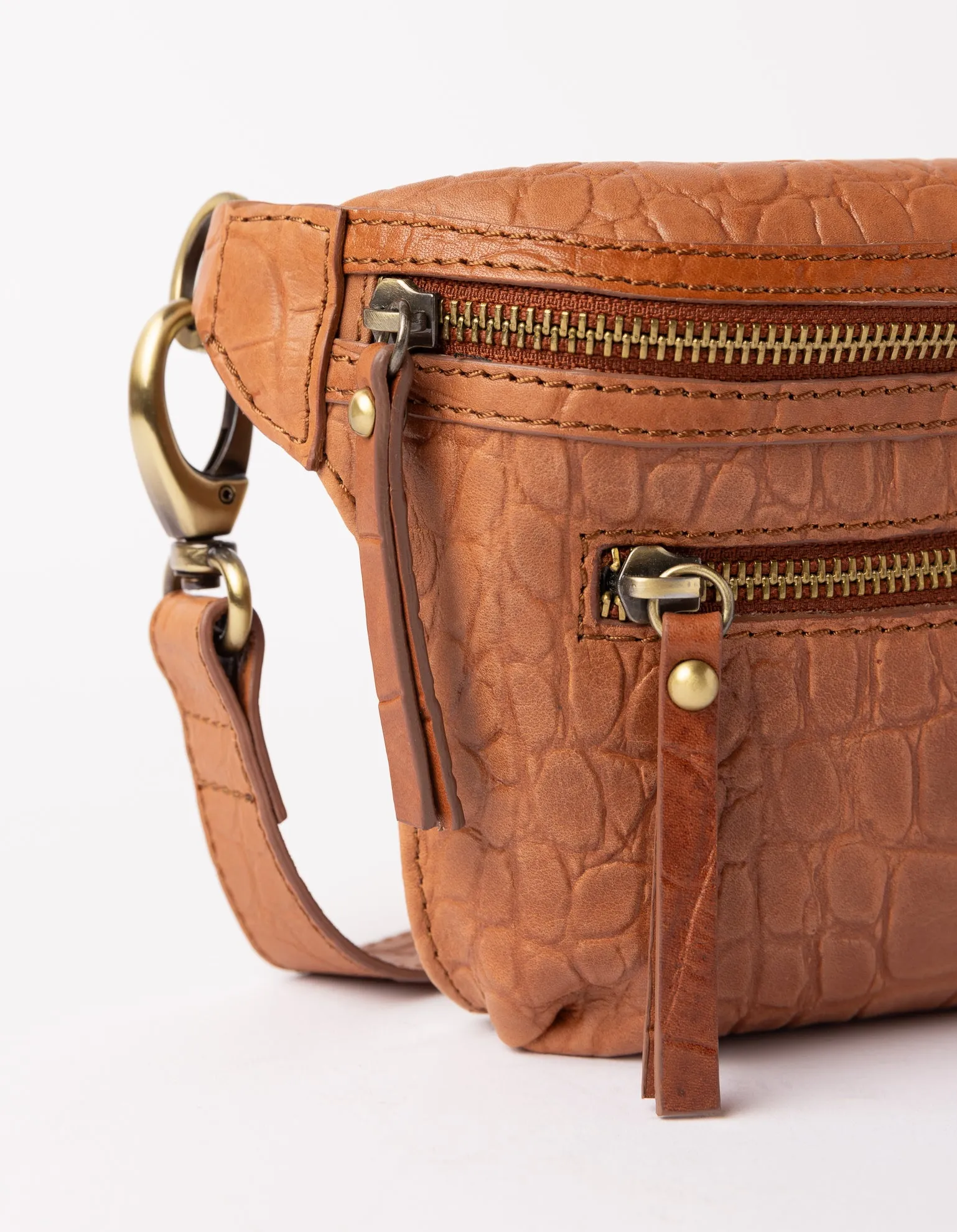 Beck's Bum Bag - Wild Oak Soft Grain Croco