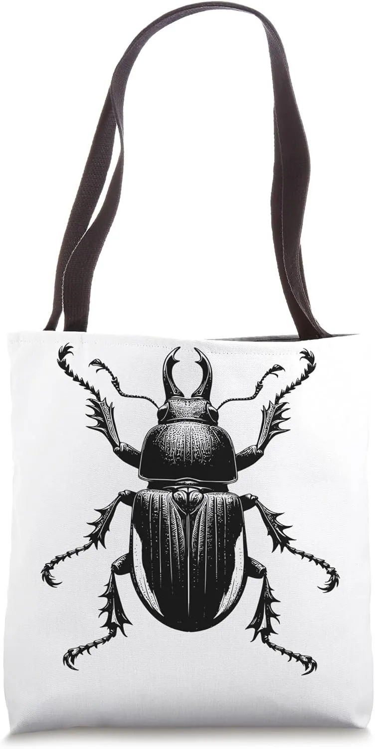 Beetle Dad Mom Lover - Monochromatic Beetle Tote Bag