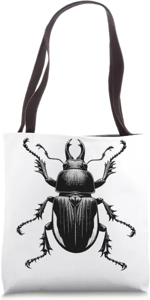 Beetle Dad Mom Lover - Monochromatic Beetle Tote Bag