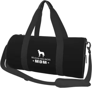 Belgian Malinois Mom Convertible Garment Bag with Shoulder Strap, Carry on Garment Duffel Bag for Men Women - Rolling Foldable for Travel Luggage Bags (Black)